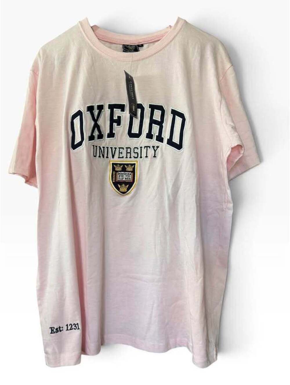 Official Pink Oxford University T-Shirt Embroidered XL NWT